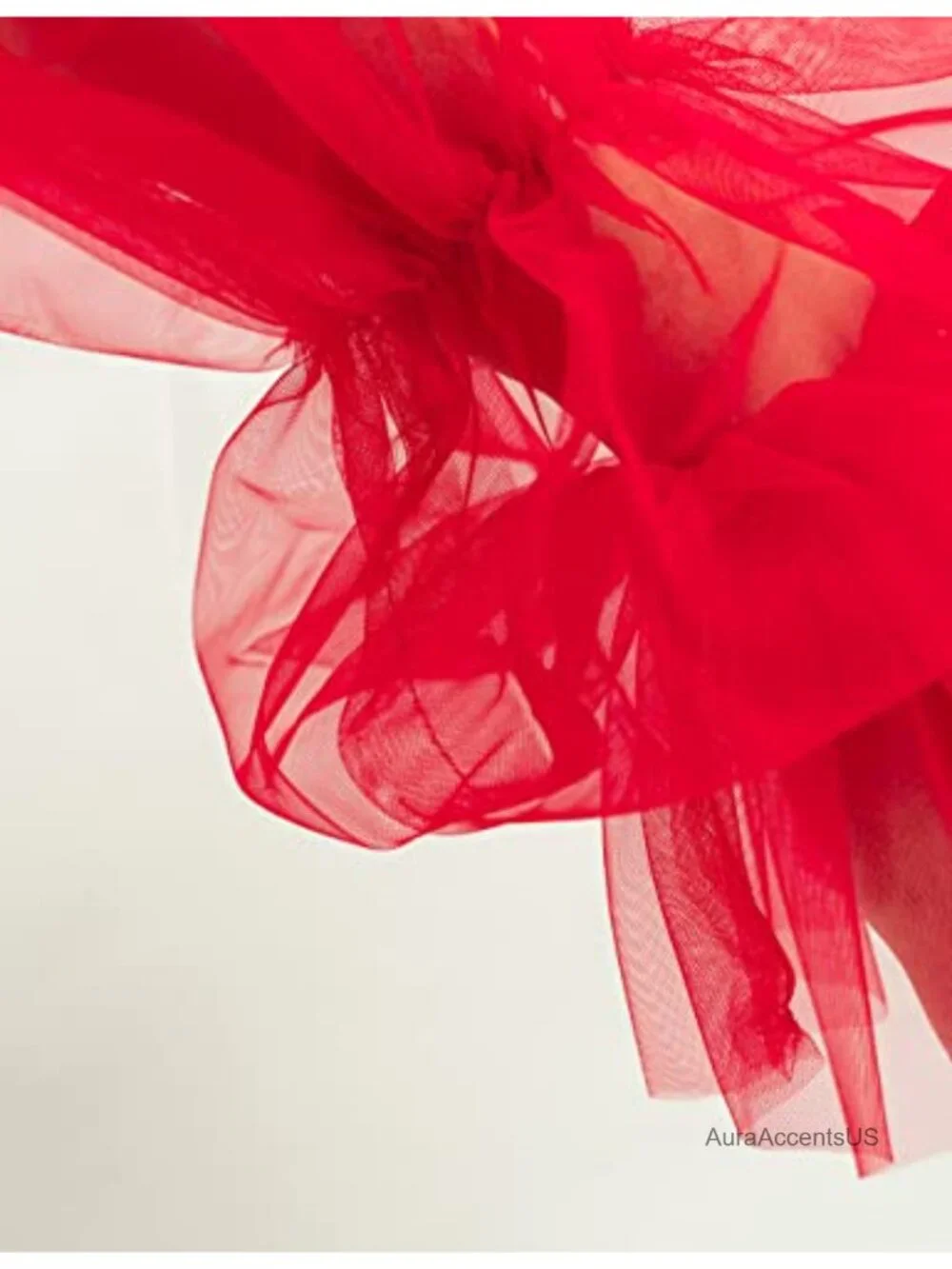 Long Tulle Lace Fingerless Gloves with Ruffle Sleeves - Dress Costume Accessory